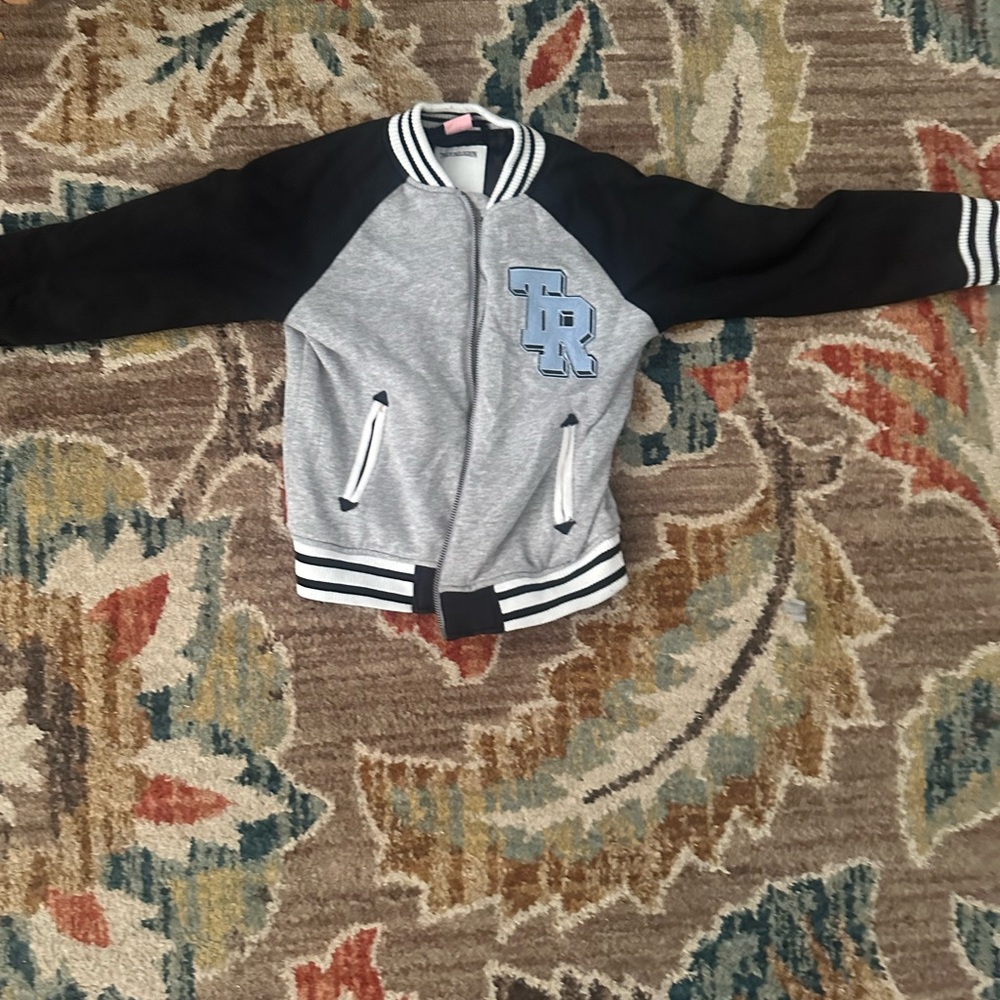 Kids True Religion Jacket Size 5 Black Grey